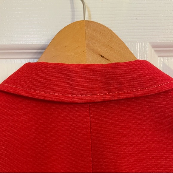 Retro 80s Garey Petites Blazer Suit Jacket Red Size 4 Vintage - Picture 4 of 15